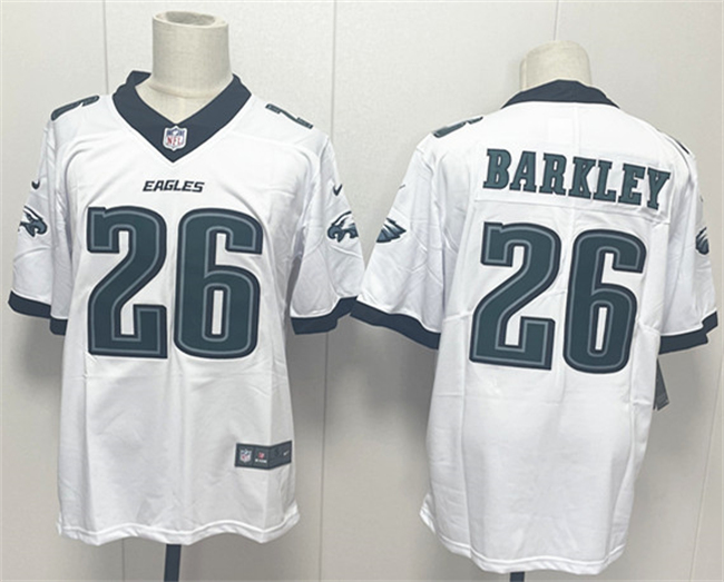Men's Philadelphia Eagles #26 Saquon Barkley White 2024 New Vapor Untouchable Limited Stitched Football Jersey